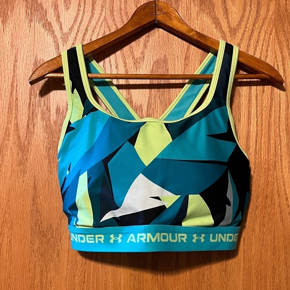 Under Armour Teal and Lime Sports Bra
